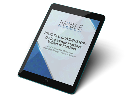 eBook Pivotal Leadership by Noble Executive Leadership on a tablet